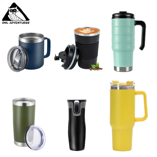 Melhor venda quente parede dupla ss água cerveja copo térmico caneca de café isolado a vácuo aço inoxidável viagem 40oz tumbler com alça tampa palha